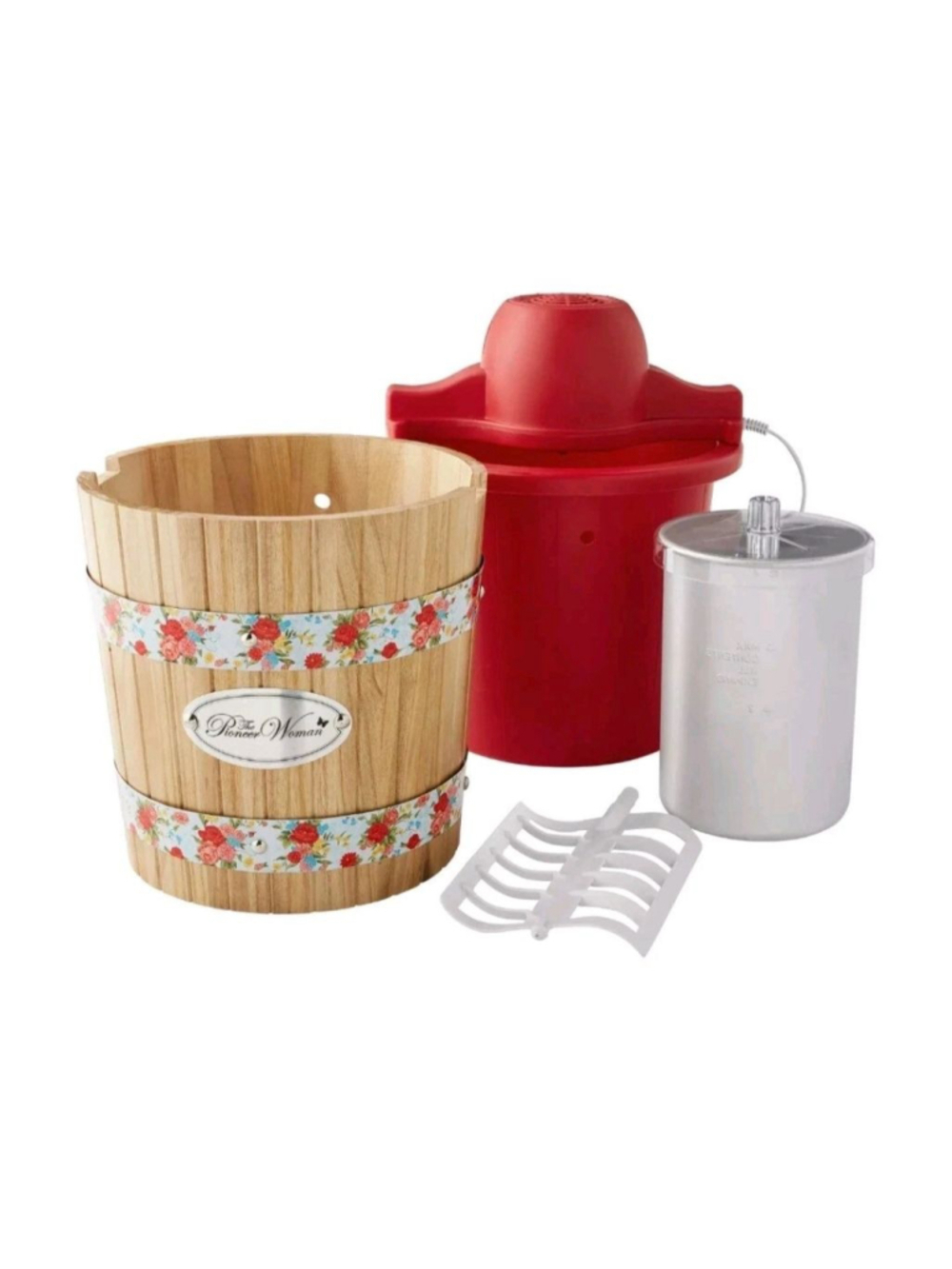 The Pioneer Woman Sweet Rose 4 Quart Ice Cream Maker One Size Brown Red